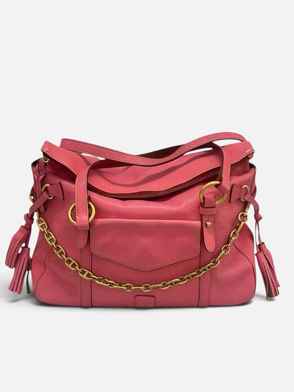 ✨ 💖 🌸 Dooney & Bourke Florentine Fuchsia Pink Leather Satchel Bag 💖 🌸 ✨